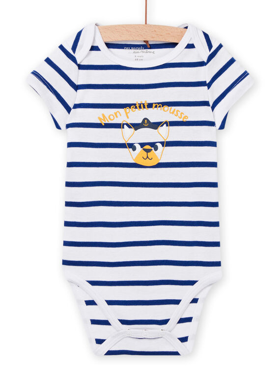 Body a righe bianco neonato NEGABODMOU / 22SH14J6BDL000