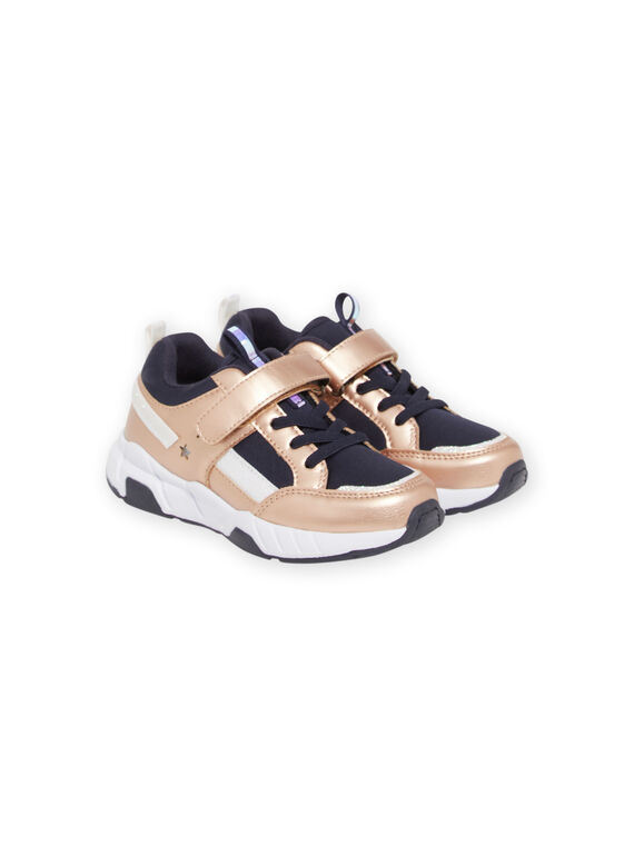 Sneakers navy e dorate rosa bambina NABASMADY / 22KK3534D3F070