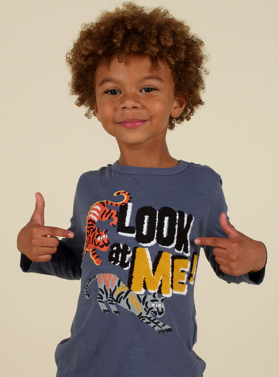 T-shirt a maniche lunghe con motivi tigri bambino MOHITEE4 / 21W902U3TML929