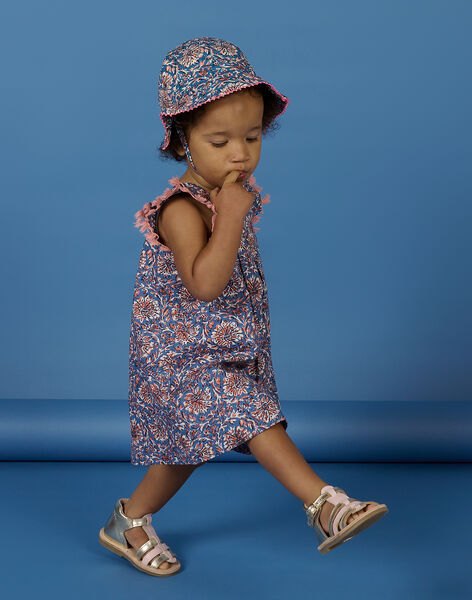 Cappello blu con stampa a fiori neonata NYISANCHA / 22SI09C2CHAC221