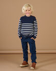 Maglia blu notte a righe bianche POJOPUL1 / 22W902D1PUL705