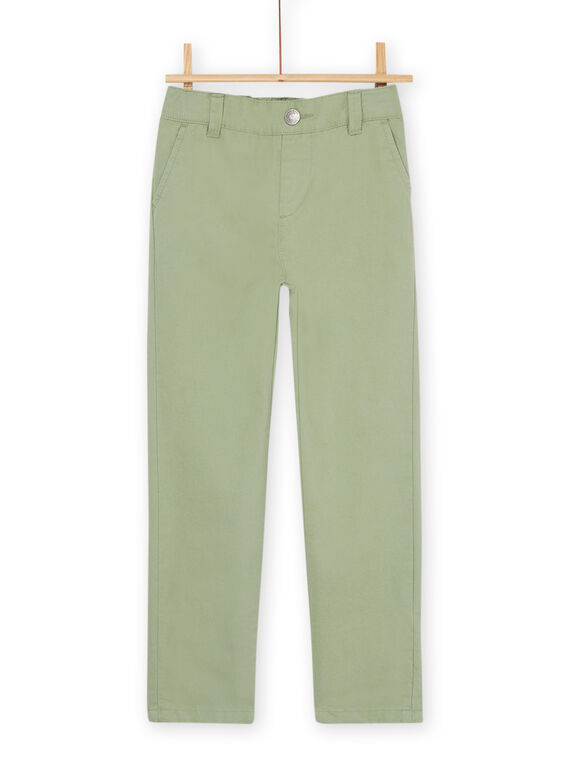 Pantaloni verdi oliva con rifinitura effetto velluto ROEXOPAN / 23S902V1PAN633