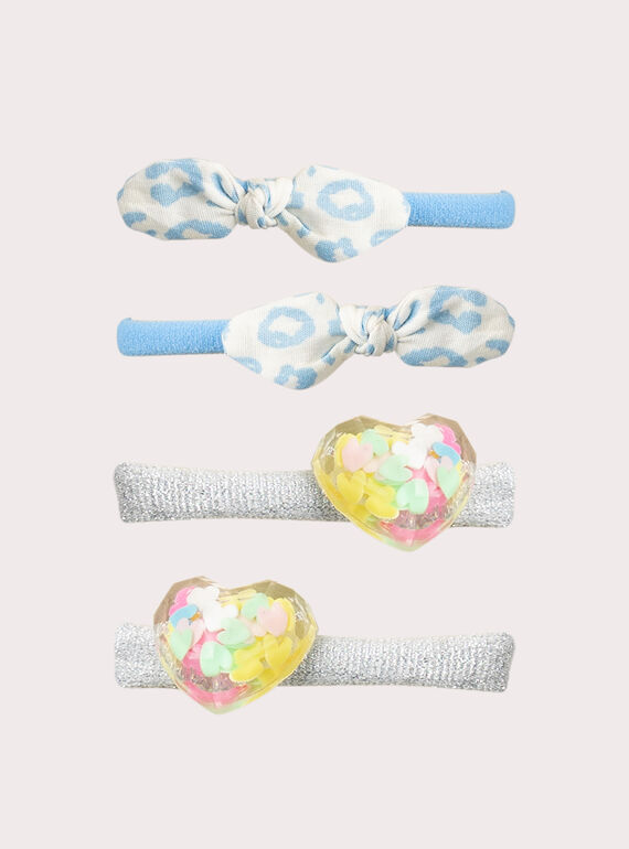 Lotto di 4 elastici blu per ragazza  VYAJOELA5 / 24WI01L5ELAC208