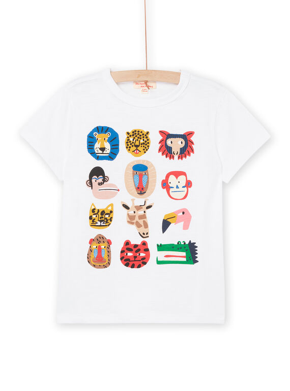 T-shirt bianca con motivi animali RONAUTI1 / 23S902N3TMC000