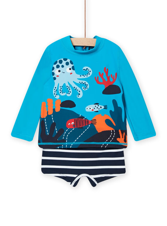 T-shirt e costume parigamba blu neonato NYUENS / 22SI10L3MAIC215