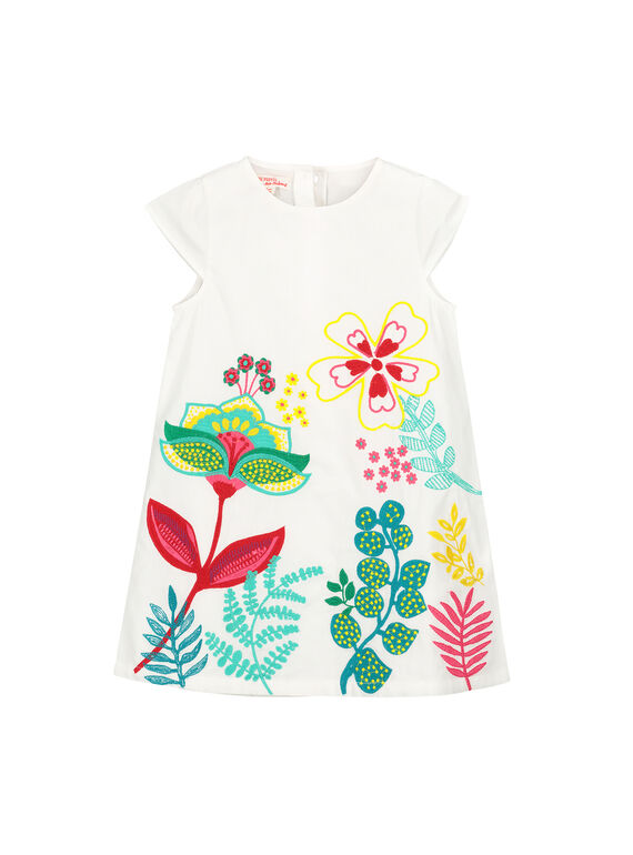 Abito bianco fantasia bambina FACAROB4 / 19S901D4ROB000