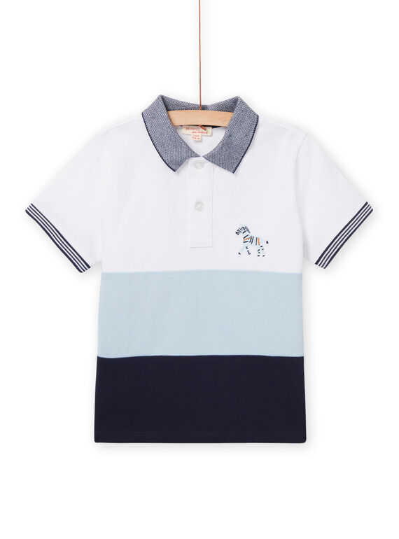 Polo a righe blu bambino NOSOPOL / 22S902Q1POL000