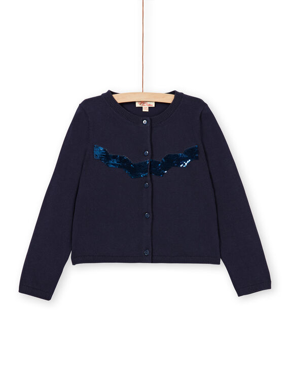 Cardigan navy con paillettes double face LAJOCAR1 / 21S90142D3C070