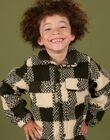 Giacca in sherpa bicolore PORHUGIL2 / 22W902Q1GIL609