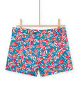 Shorts blu e rosa con stampa a fiori RABLESHORT / 23S90131SHO001