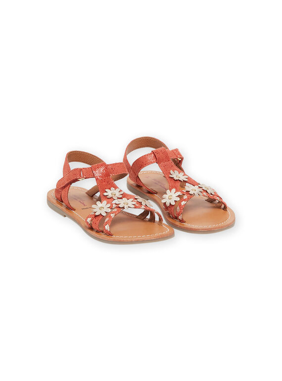 Sandali corallo in pelle RASANDCORAIL / 23KK3566D0E415