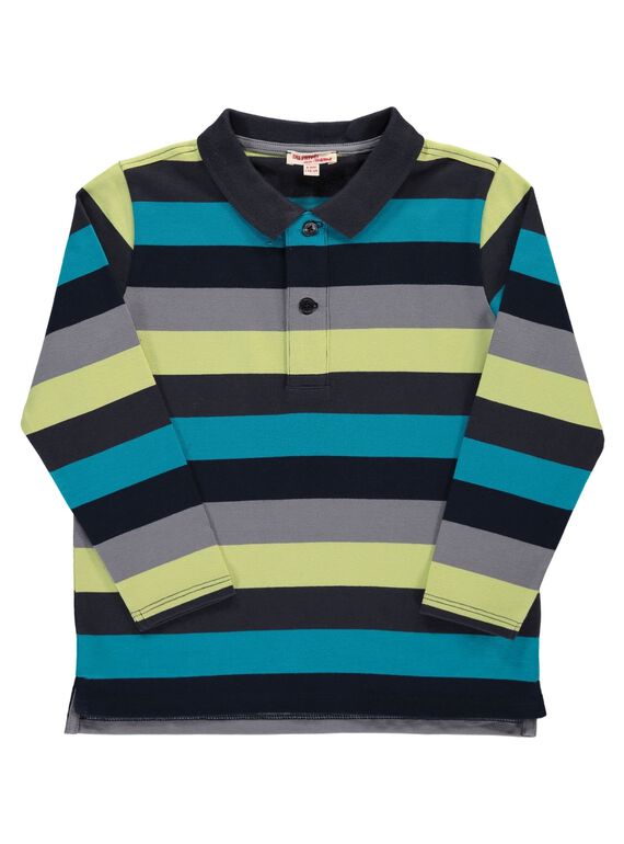 Boys' striped polo shirt DOGIPOL / 18W902N1POL099