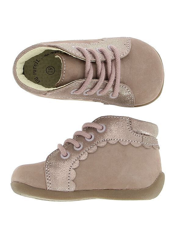 Girls' first step leather boots DBFBOTCAT / 18WK37T8D0F301