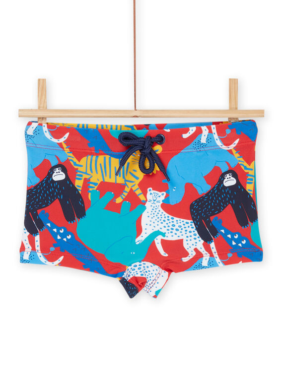 Costume shorts multicolore con stampa giungla RYOMERSHOJUN / 23SI02R4MAIF518