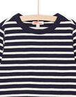 T-shirt a righe maniche lunghe POJOTIRIB1 / 22W902B2TML001