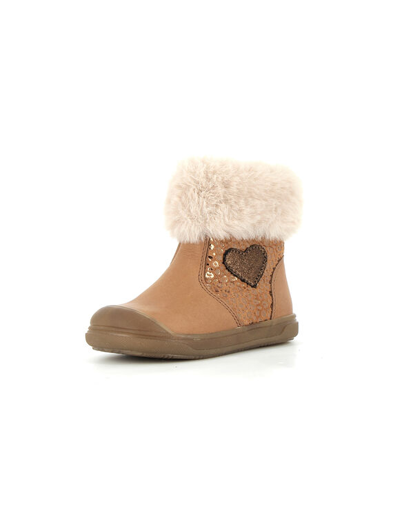 Light brown HIGH BOOTS BOPY® PIBOTTCOEUR / 22XK3792D10804