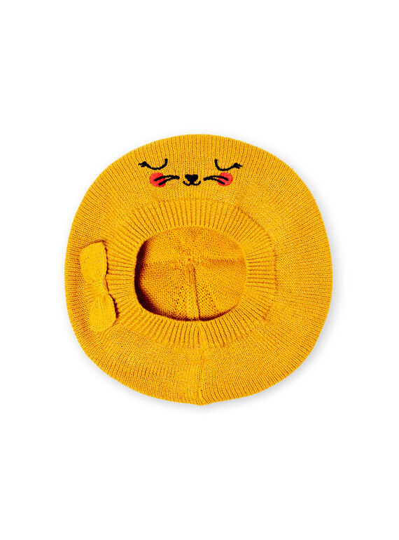 Basco giallo in maglia sottile neonata LYINAUBON / 21SI09L1BON106