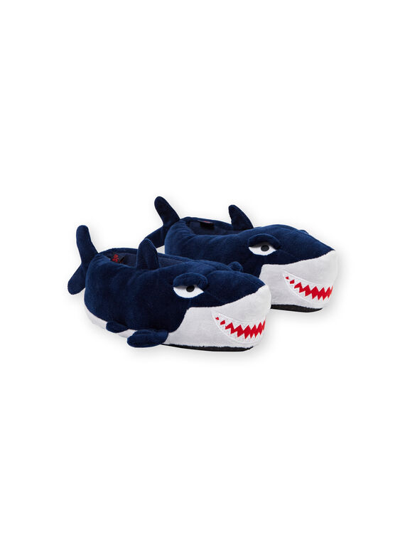 Pantofole 3D navy squalo bambino KGBOOTREQ / 20XK3682PTD070