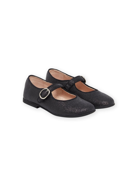 Scarpe baby con cinturino con fibbia e glitter PABABGLIT / 22XK35B2D13090