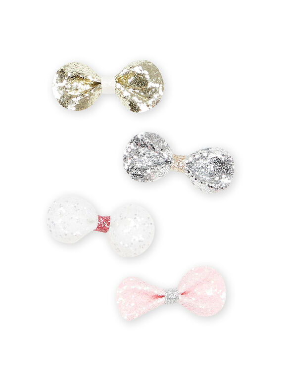 4 fermagli fiocco con glitter RYAJOCLIC9 / 23SI01B2BRTK008