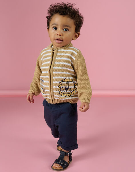 Cardigan con stampa a righe RUNEOGIL / 23SG10O1GILA014