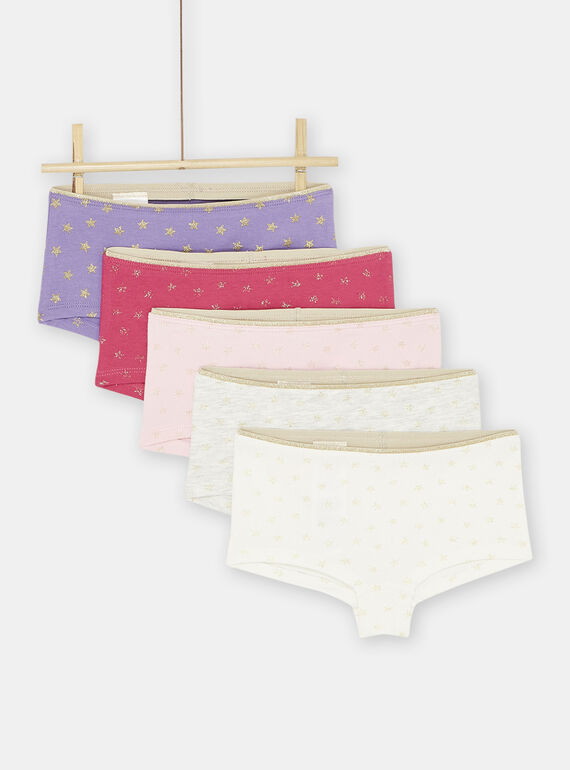 Set 5 culotte multicolore bambina SEFAHOTSEM2 / 23WH1161SHY001