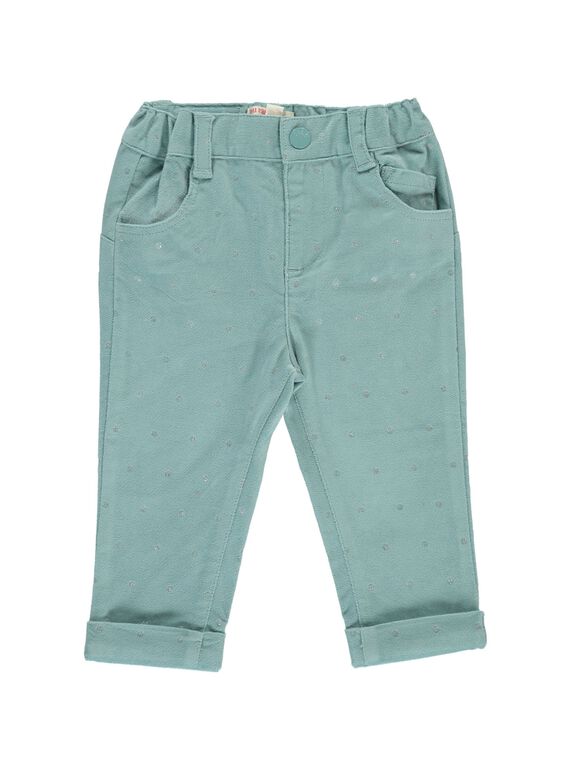 Baby girls' fancy velour trousers DIGIPAN / 18WG09N1PAN205