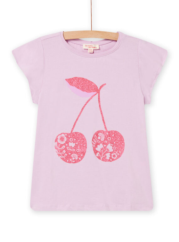 T-shirt a maniche corte glicine bambina NAJOTI3 / 22S90175TMC320