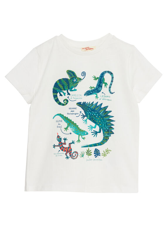 T-shirt bambino ecrù rettili JOSAUTI5 / 20S902Q4TMC001