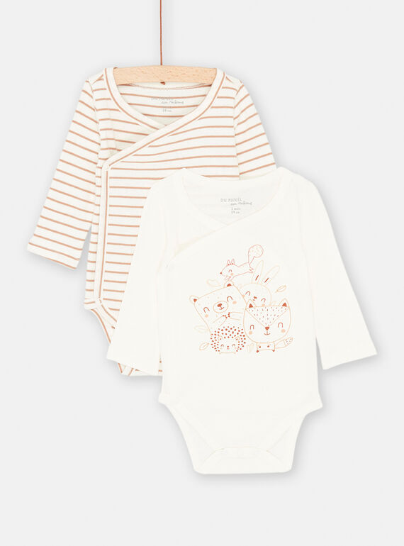 Set 2 body ecrù e marrone unisex SOU2BOD2 / 23WF0421BODA001