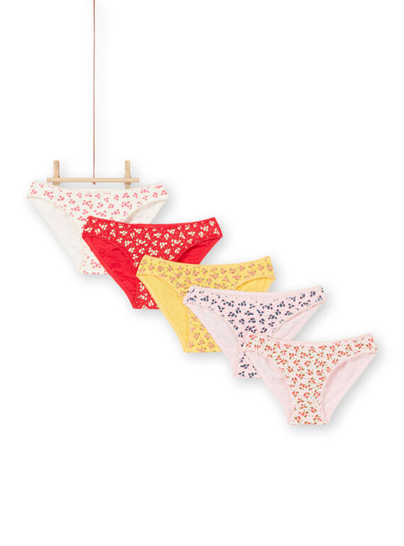 Set 5 slip bambina stampa a fiori LEFALOTSEM2 / 21SH1122D5L309