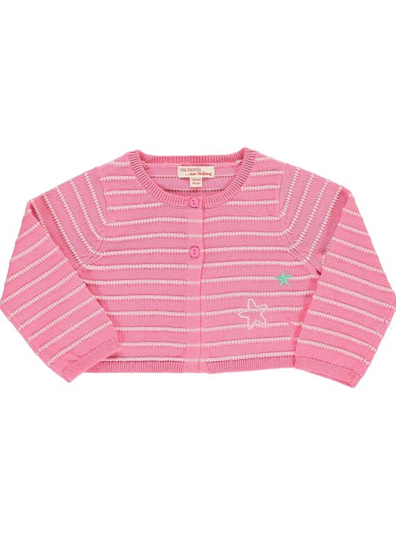 Baby girls' cropped cardigan CIMACAR / 18SG09U1CAR313