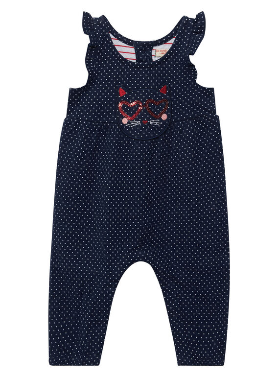 Salopette in doppio jersey neonata JIGRASAL / 20SG09E1SAL070