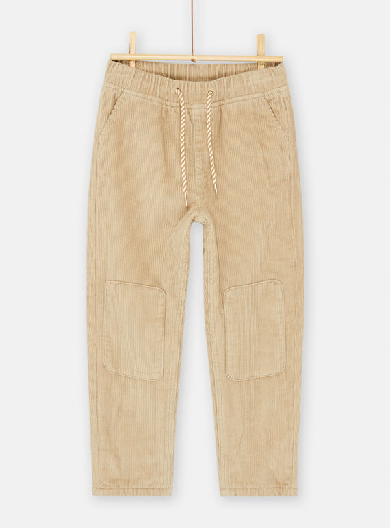 Pantaloni beige in velluto a costine SOLOPAN / 23W902R1PAN080