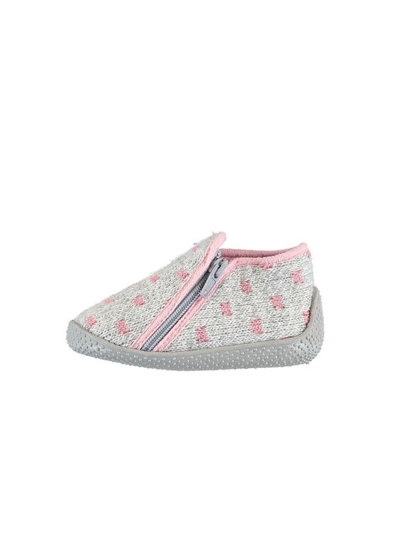 Babbucce cane velluto grigio neonata GBFBOTRICO / 19WK37Z5D0A943