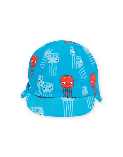 Cappello blu con stampa meduse neonato NYUCASQ2 / 22SI10L1CHAC215