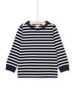 T-shirt a righe maniche lunghe POJOTIRIB1 / 22W902B2TML001