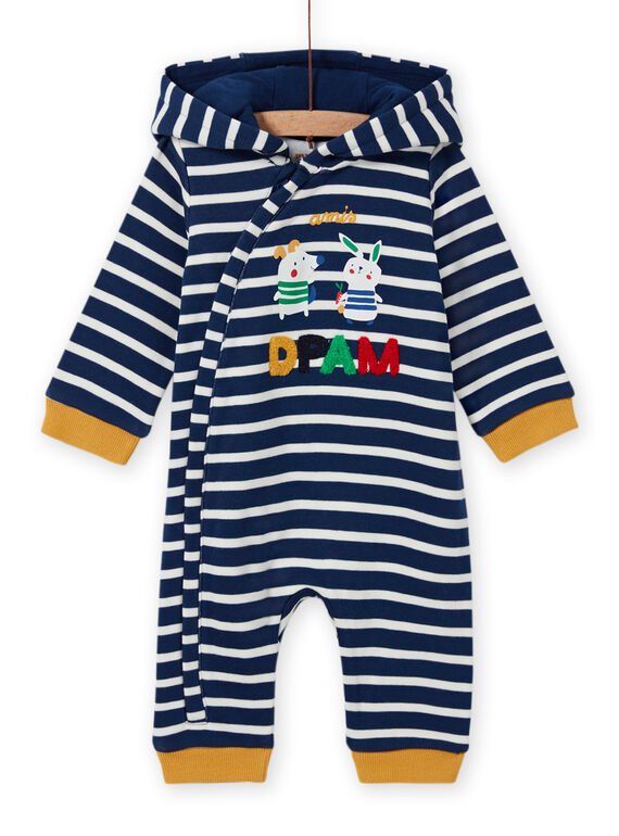 Tuta a righe blu notte motivo animali neonato MUMIXCOM / 21WG10J1CBL713