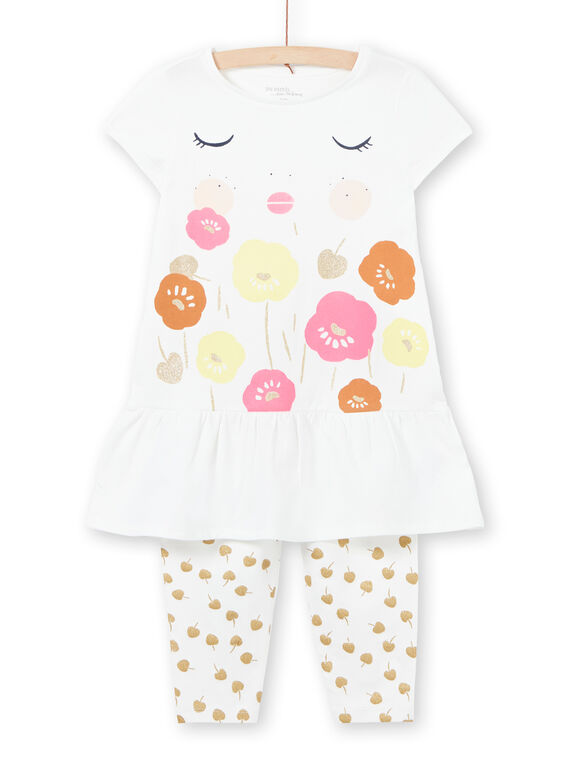 Pigiama bianco bambina LEFAPYJCOU / 21SH11C5PYJ001