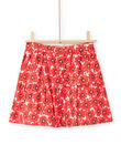 Gonna twill stampa a fiori bambina NAVIJUP / 22S901M1JUPD319