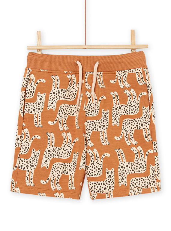 Bermuda felpati con stampa leopardo ROJOBER4 / 23S90299BER821