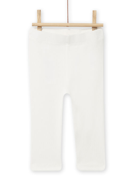 Leggings stretch rib ecrù neonata NYIJOLEG1 / 22SI0964CAL001