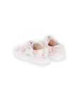 Sneakers ecrù in tela con stampa a fiori RATOILFESTI / 23KK3572D16001
