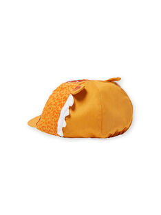 Cappellino giallo motivo leopardato neonato LYUTERCASQ / 21SI10V1CHAB106