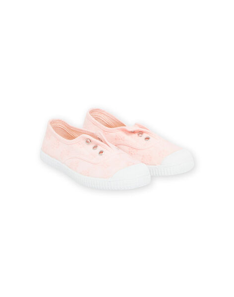 Sneakers in tela rosa chiaro bambina NATOILCIEPI / 22KK3597D16321