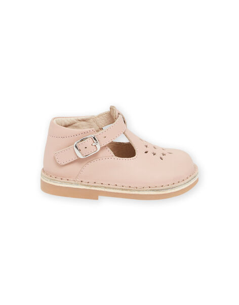 Scarpe baby in pelle liscia rosa PISALROSE / 22XK37B2D13030
