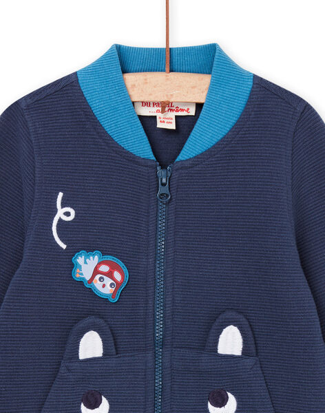 Gilet a tinta unita con animazioni sulle tasche PUGOHOJOG / 22WG10O1GIL715