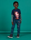 T-shirt a maniche lunghe a righe e motivo dinosauro POPRITEE4 / 22W902P1TML705