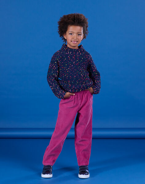 Maglia con maniche lunghe con pompon fantasia PAMUPULL2 / 22W901R2PULC243