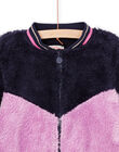 Giubbotto in sherpa navy e viola PAJOCARF2 / 22W901D5CAR070